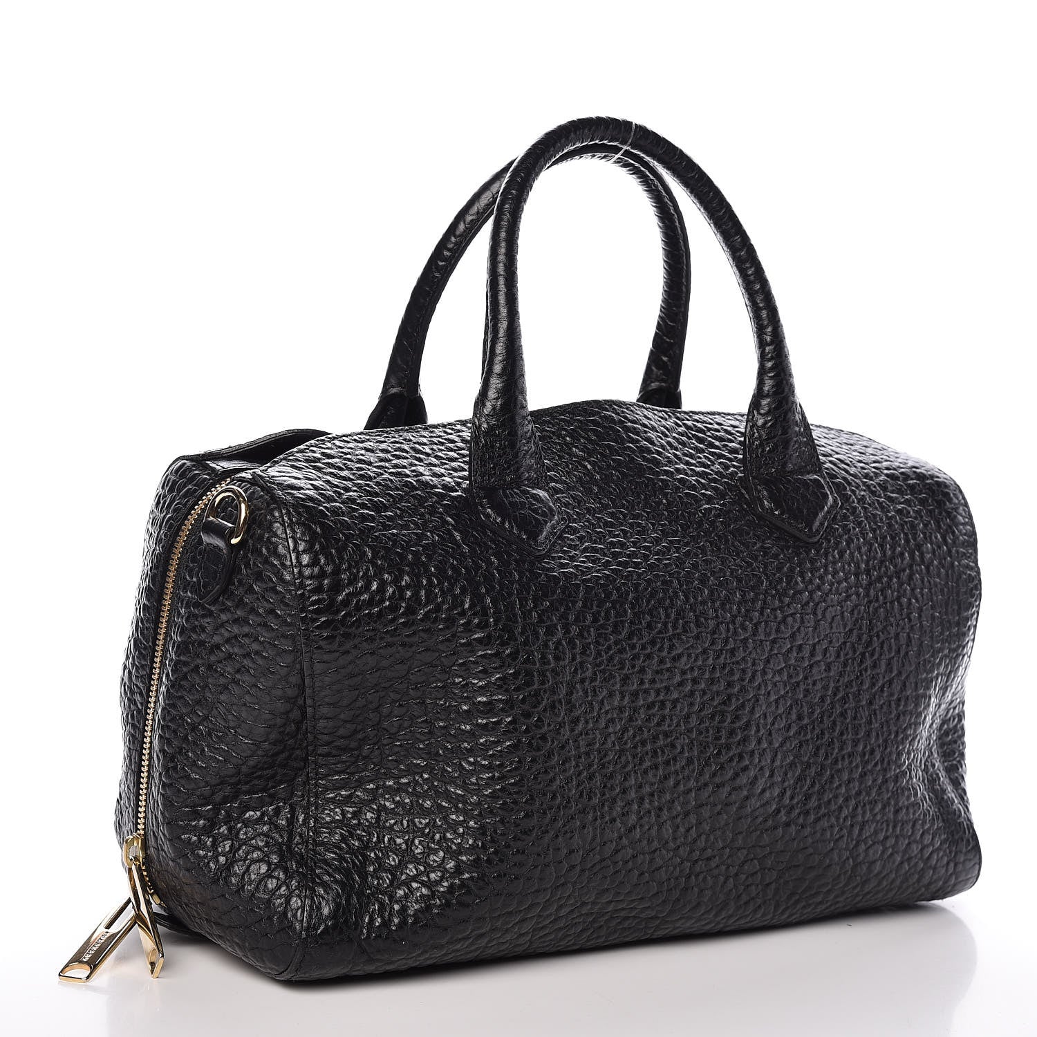Burberry Heritage Grain Medium Alchester Bowling Bag Black 3 of 10