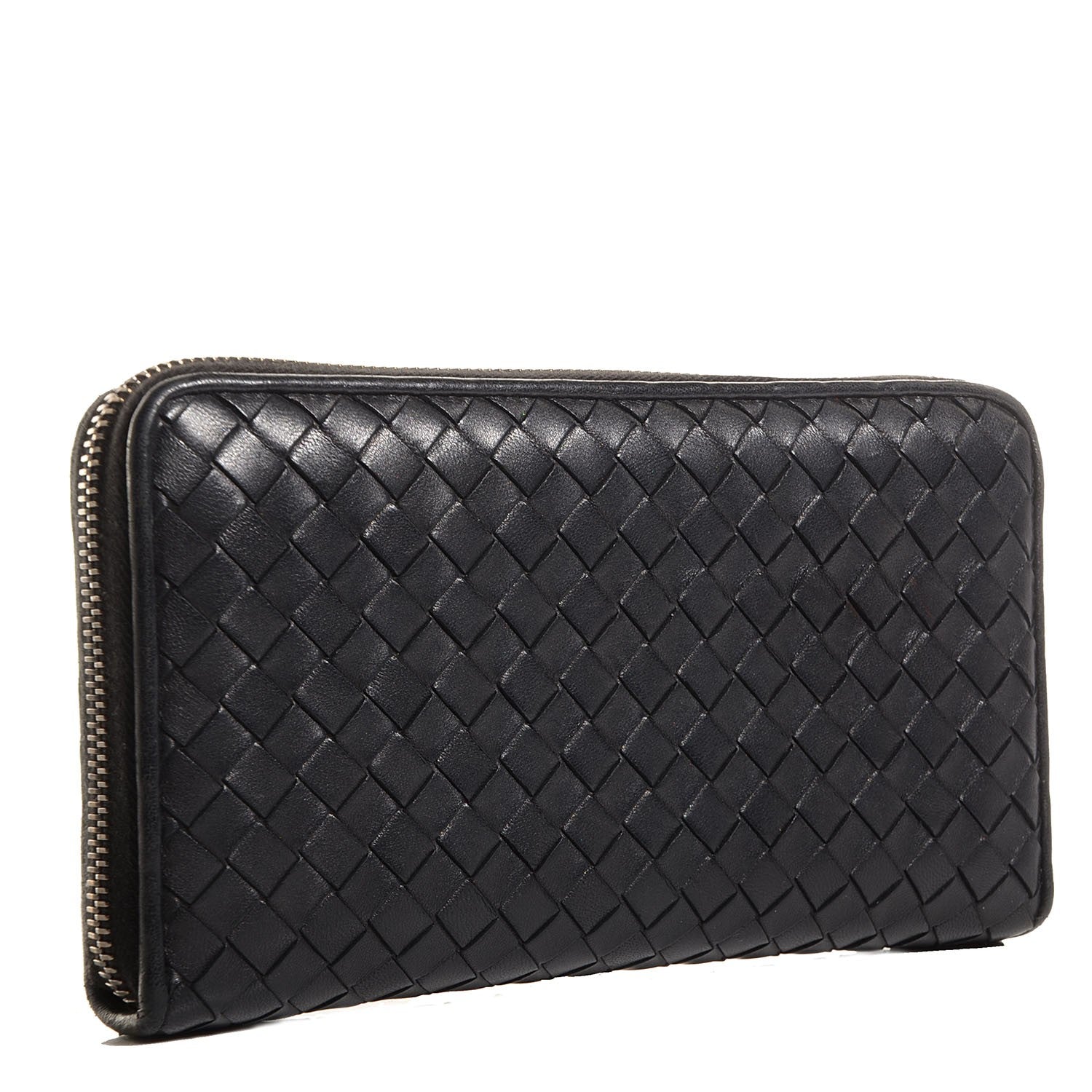 Bottega Veneta Nappa Intrecciato Zip Around Wallet Black 3 of 8