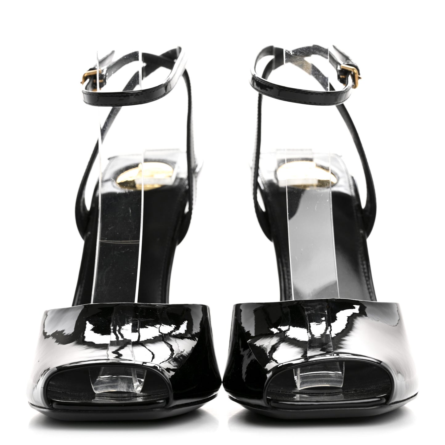 Patent Calfskin La Scandale 110 Sandals 38.5 Black
