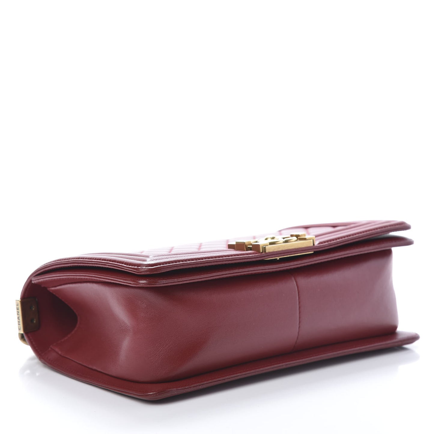 Lambskin Quilted Medium Boy Flap Red