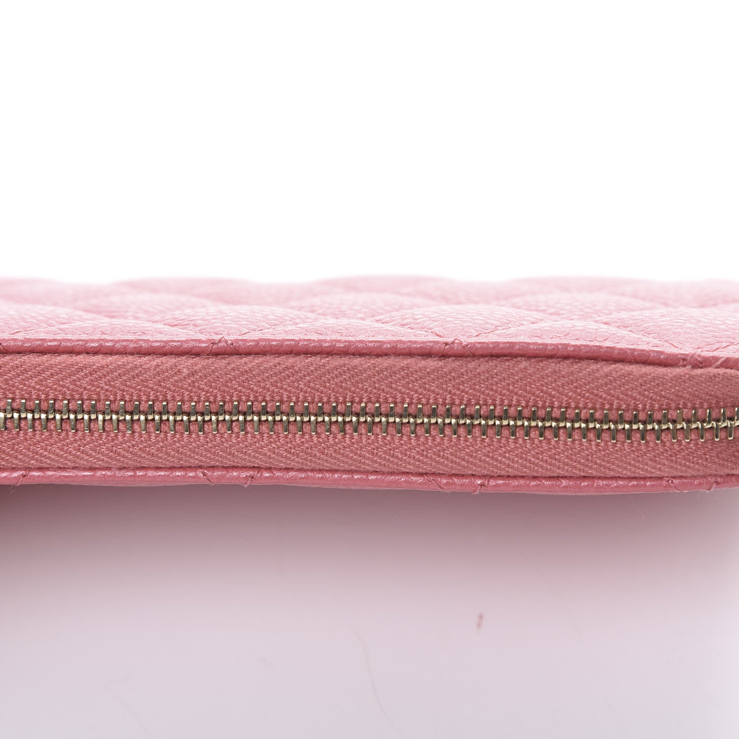 Chanel Iridescent Caviar Quilted Medium Zip Around Wallet Pink 10 of 11