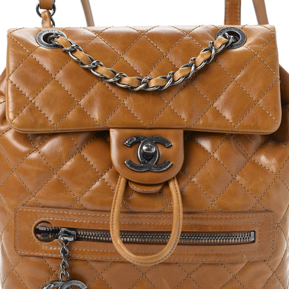 Chanel Glazed Calfskin Quilted Small Salzburg Backpack Brown 10 of 10
