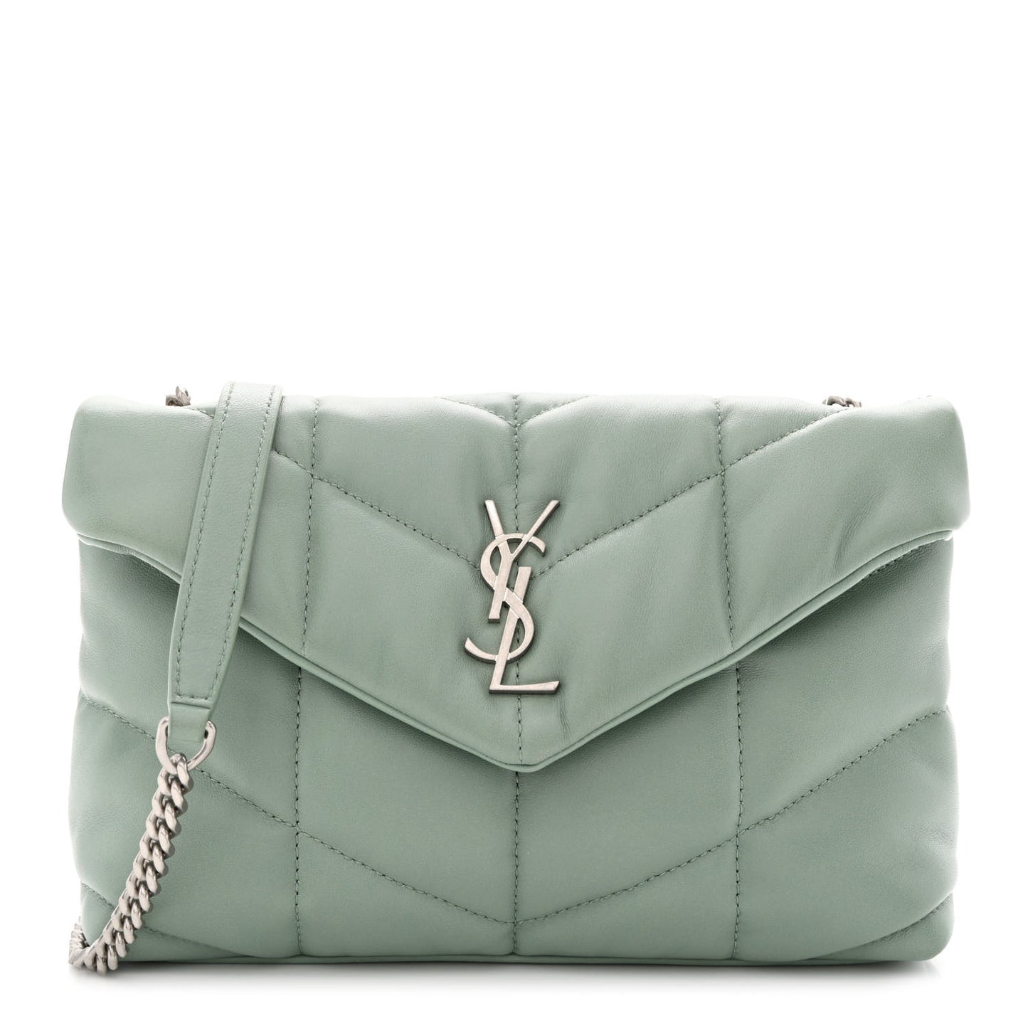 Lambskin Quilted Toy Loulou Puffer Monogram Chain Satchel Mint