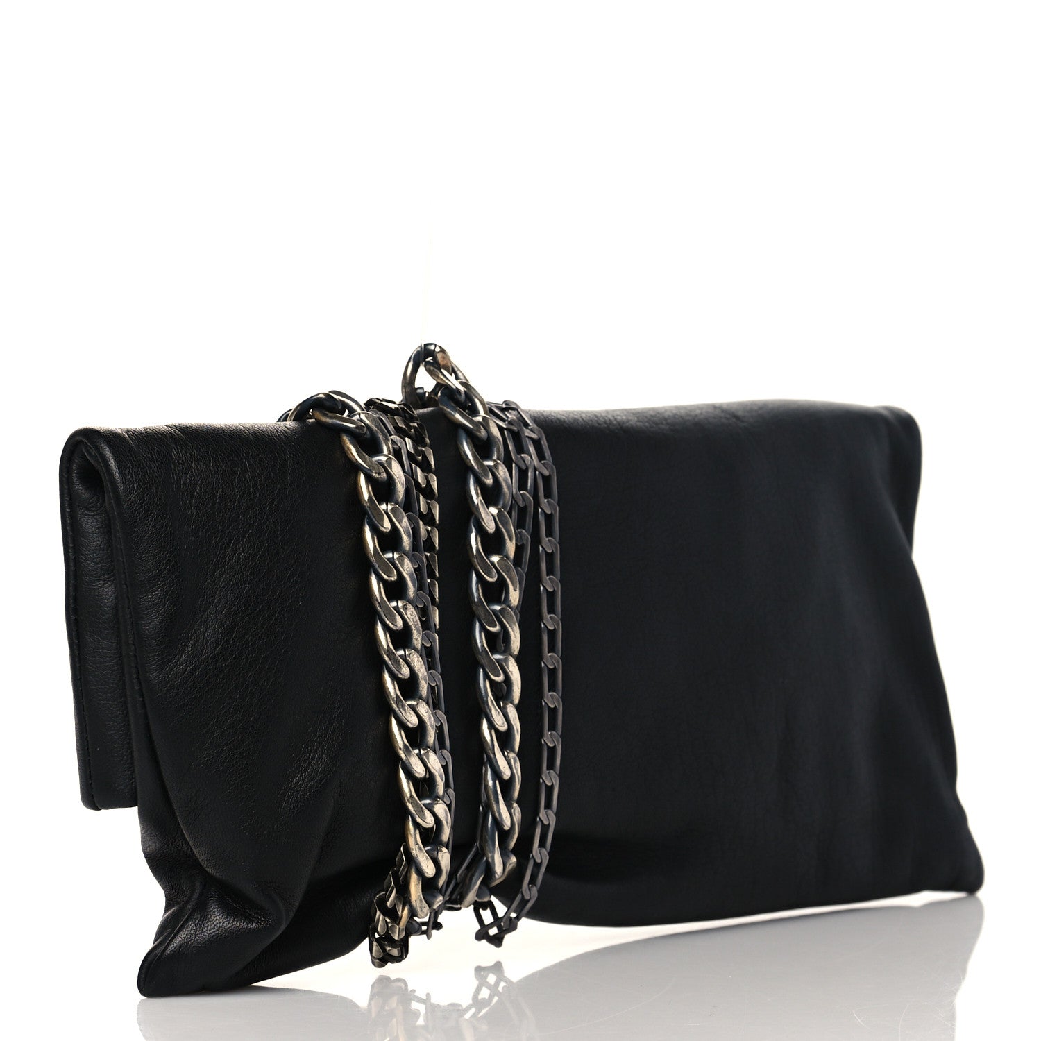 Jimmy Choo Calfskin Chandra Clutch Black 1110548 – FASHIONPHILE