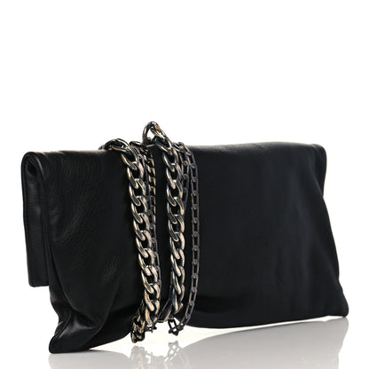 Jimmy Choo Calfskin Chandra Clutch Black 3 of 7