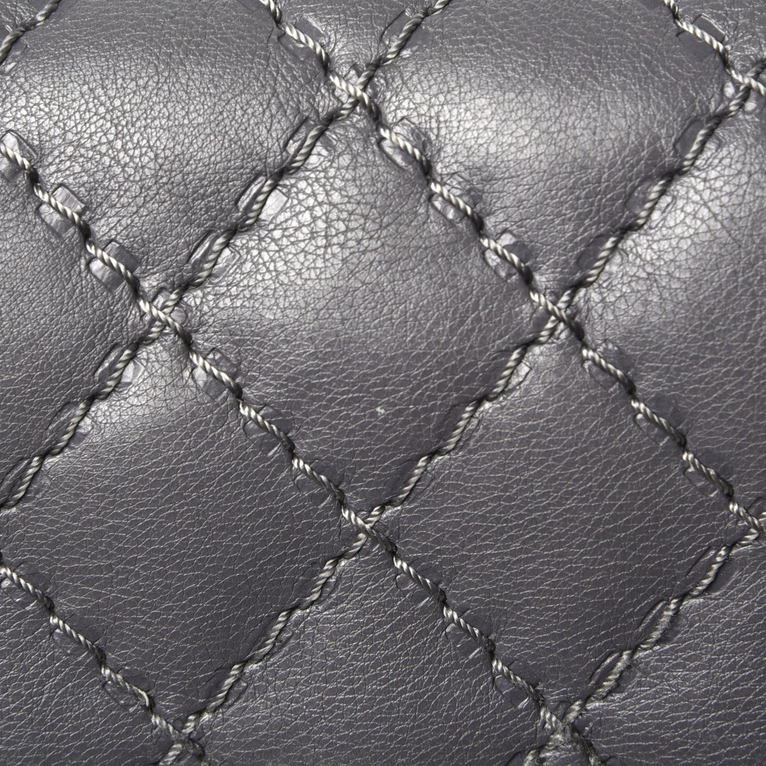 Chanel Calfskin Double Stitch Medium Boy Flap Grey 9 of 11