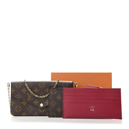 Louis Vuitton Monogram Pochette Felicie Chain Wallet Fuchsia 11 of 11