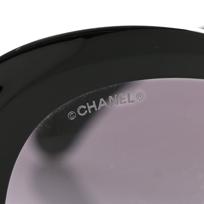 Chanel Acetate Polarized Oval CC Sunglasses 5469-B-A Black 7 of 8