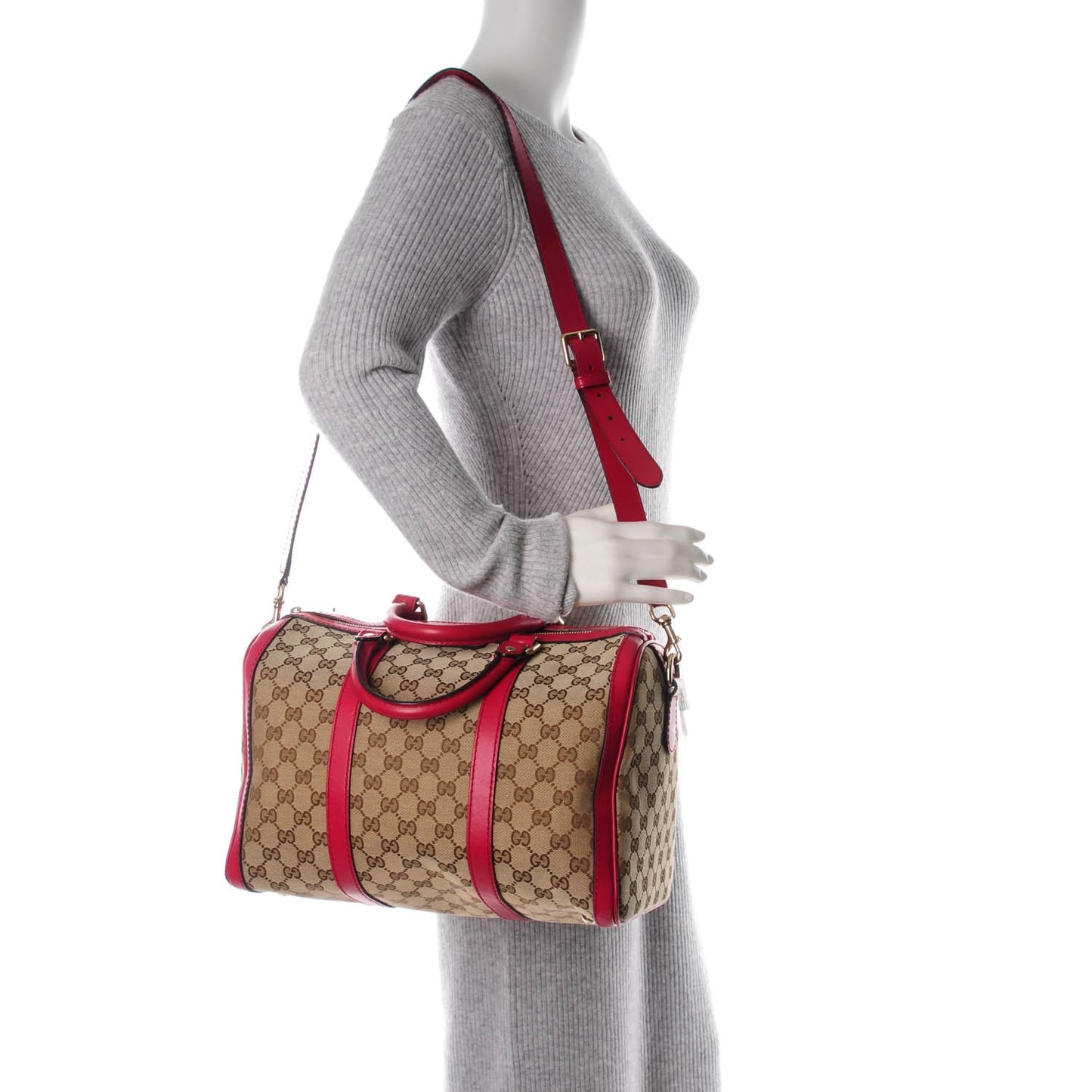 Monogram Medium Joy Boston Beige Red
