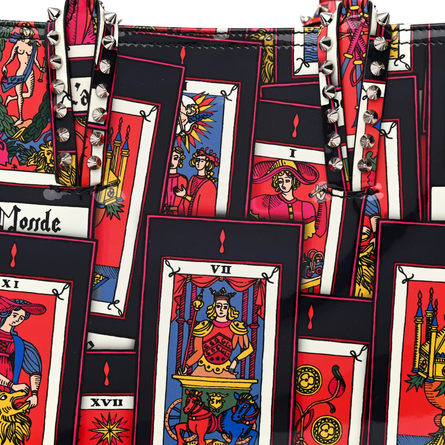 Patent Calfskin Small Tarot Cabata Tote Multicolor