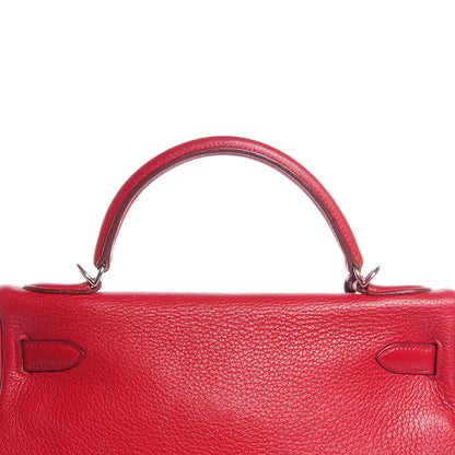 Hermes Taurillon Clemence Kelly Retourne 32 Rouge Garance 4 of 25