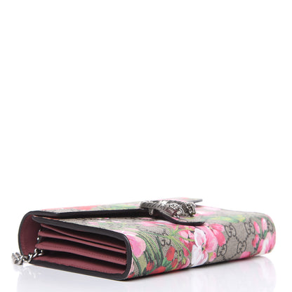 Gucci GG Supreme Monogram Blooms Mini Dionysus Chain Wallet Beige Multicolor Dry Rose 4 of 9