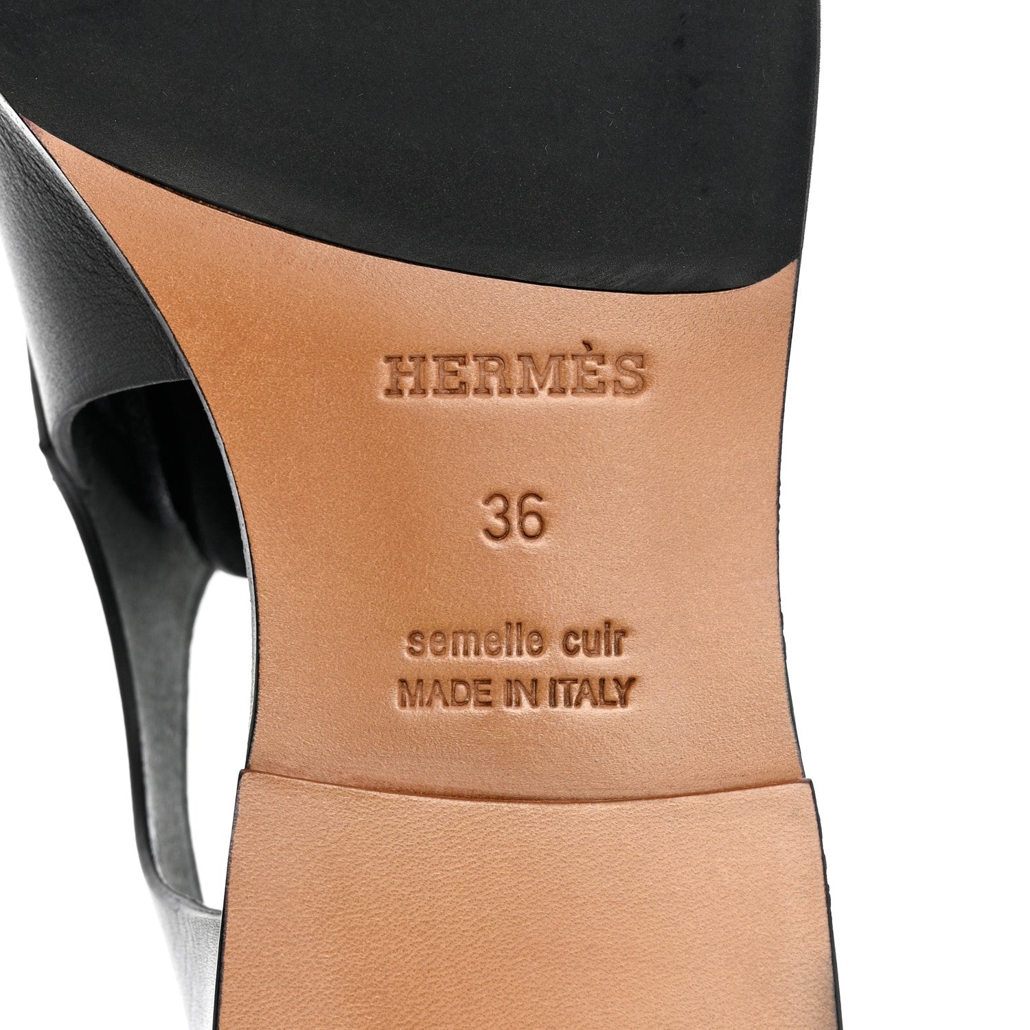 Hermes Calfskin Epoca Oxford 36 Black 9 of 10