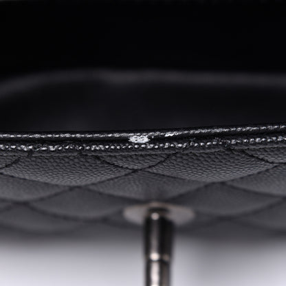 Chanel Caviar Lizard Embossed Quilted Mini Coco Handle Flap Black 6 of 7