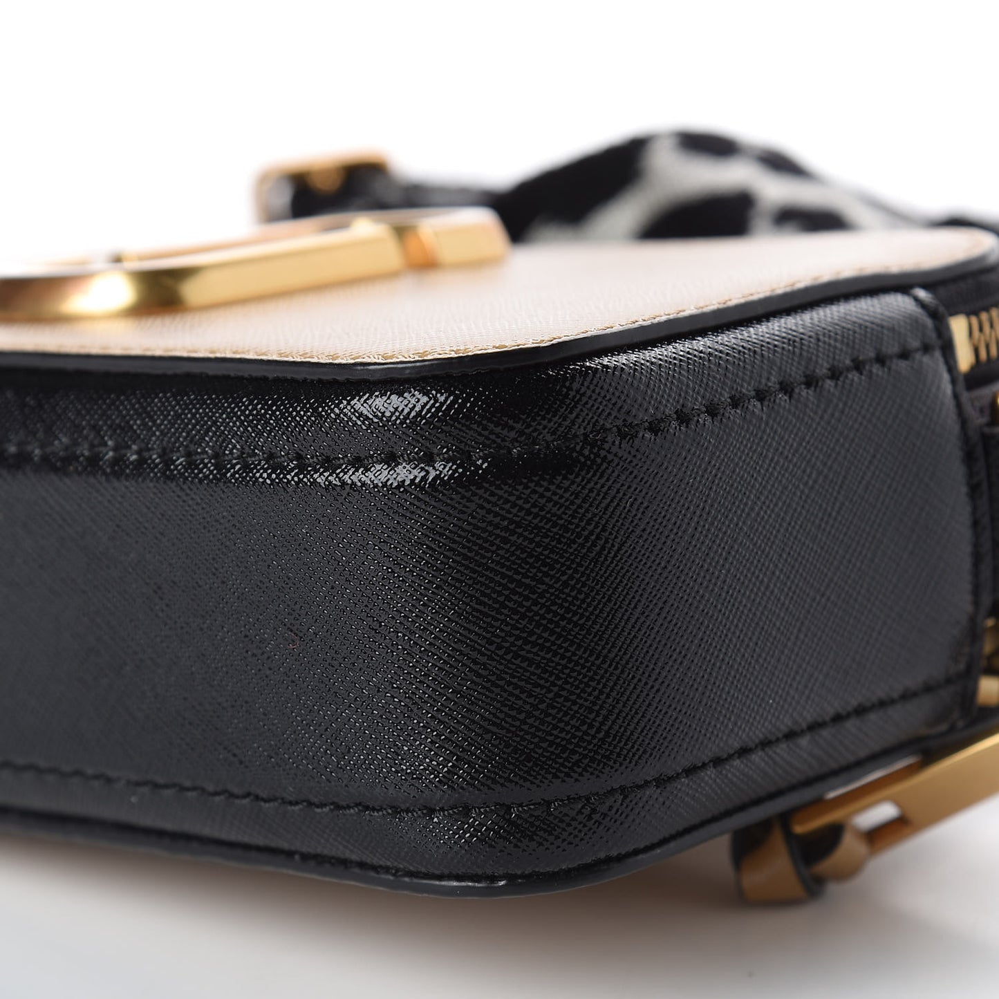 Saffiano Small Snapshot Camera Bag Beige