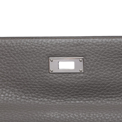 Hermes Taurillon Clemence Kelly Retourne 35 Etain 15 of 30