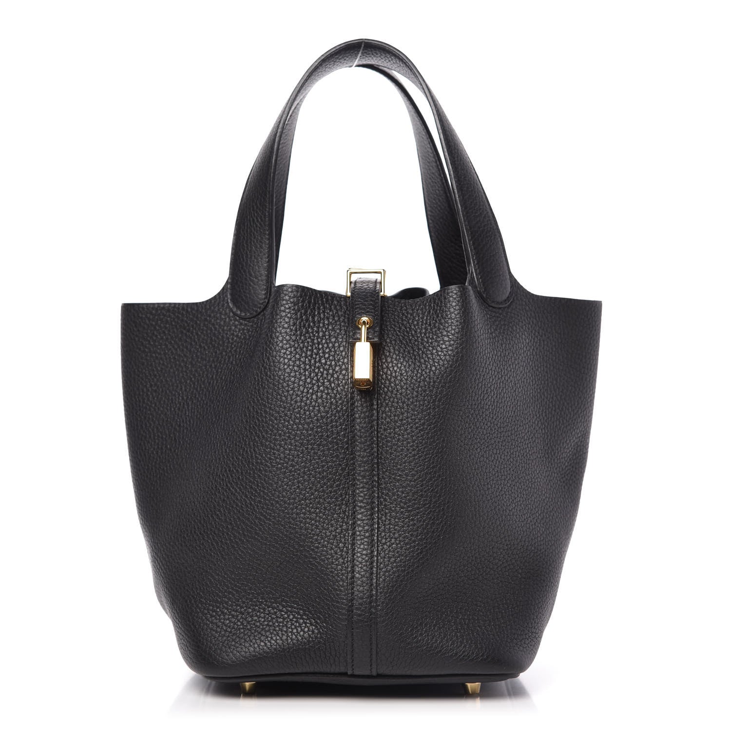 Hermes Taurillon Clemence Picotin Lock 22 MM Black 1 of 9