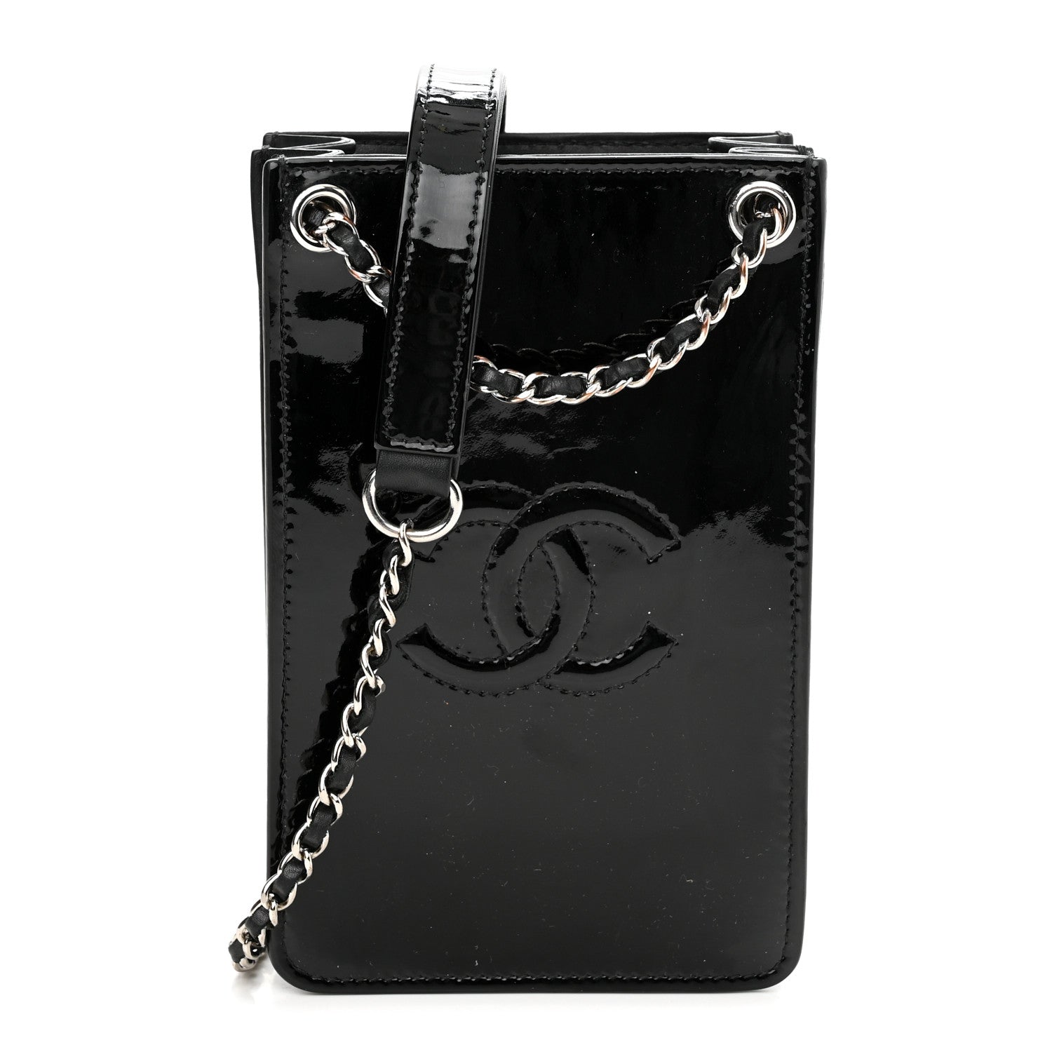 Chanel Patent CC Phone Holder Crossbody Black 1 of 11