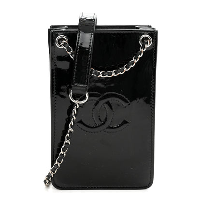 Chanel Patent CC Phone Holder Crossbody Black 1 of 11