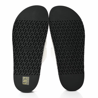 Hermes Calfskin Womens Chypre Sandals 39.5 White 5 of 11
