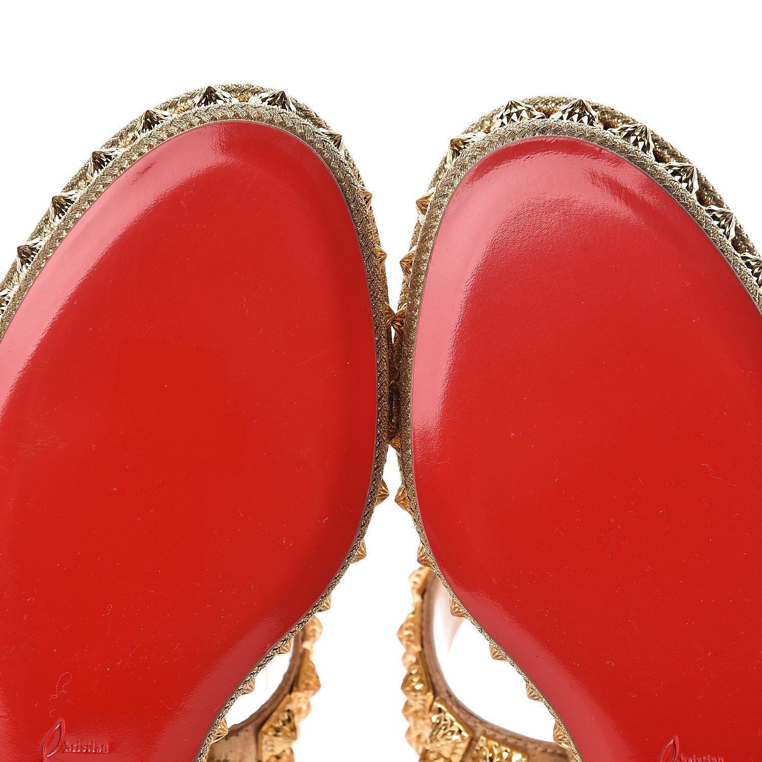 Christian Louboutin Liege Pepite 60 Platform Sandals 36 Version Gold 8 of 9
