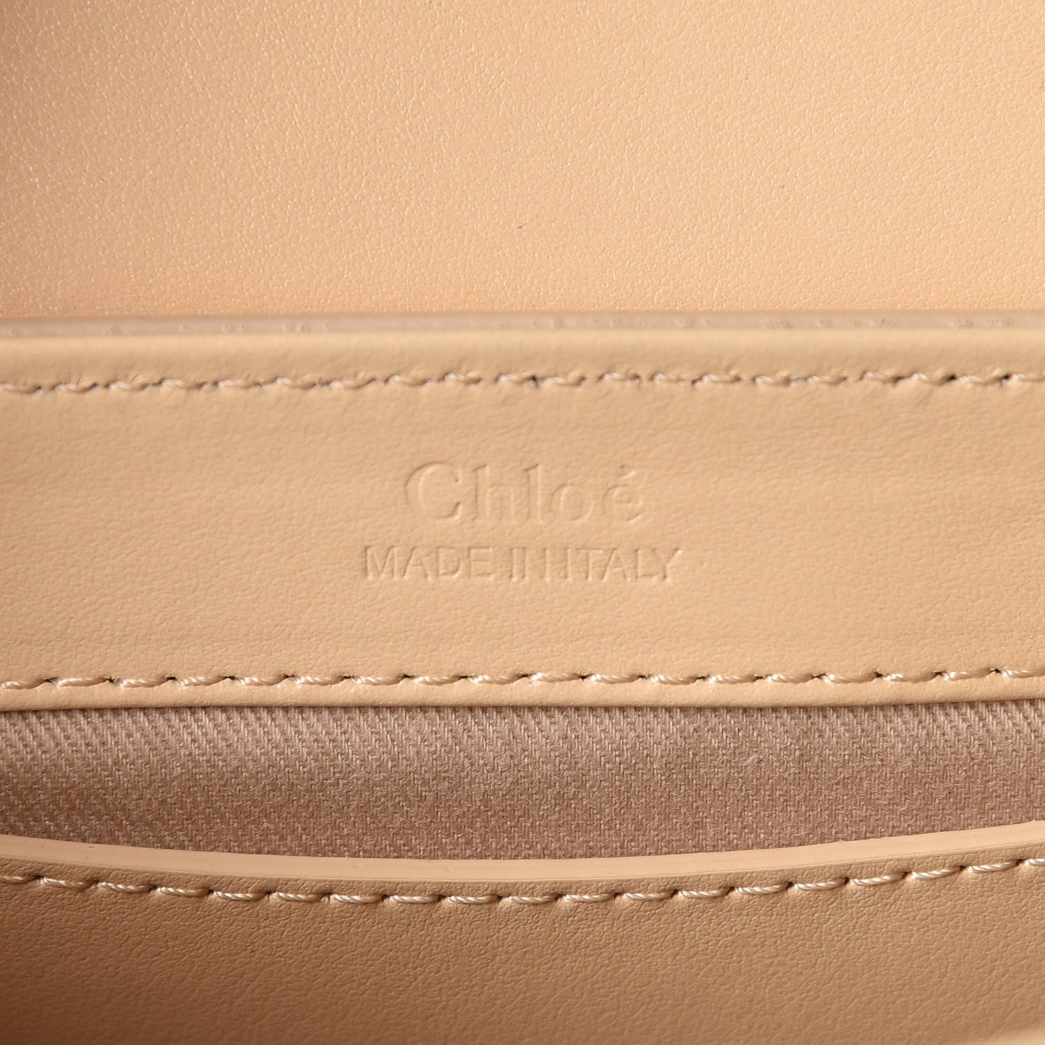 Chloe Shiny Calfskin Suede Mini C Bag Blondie Beige 6 of 10