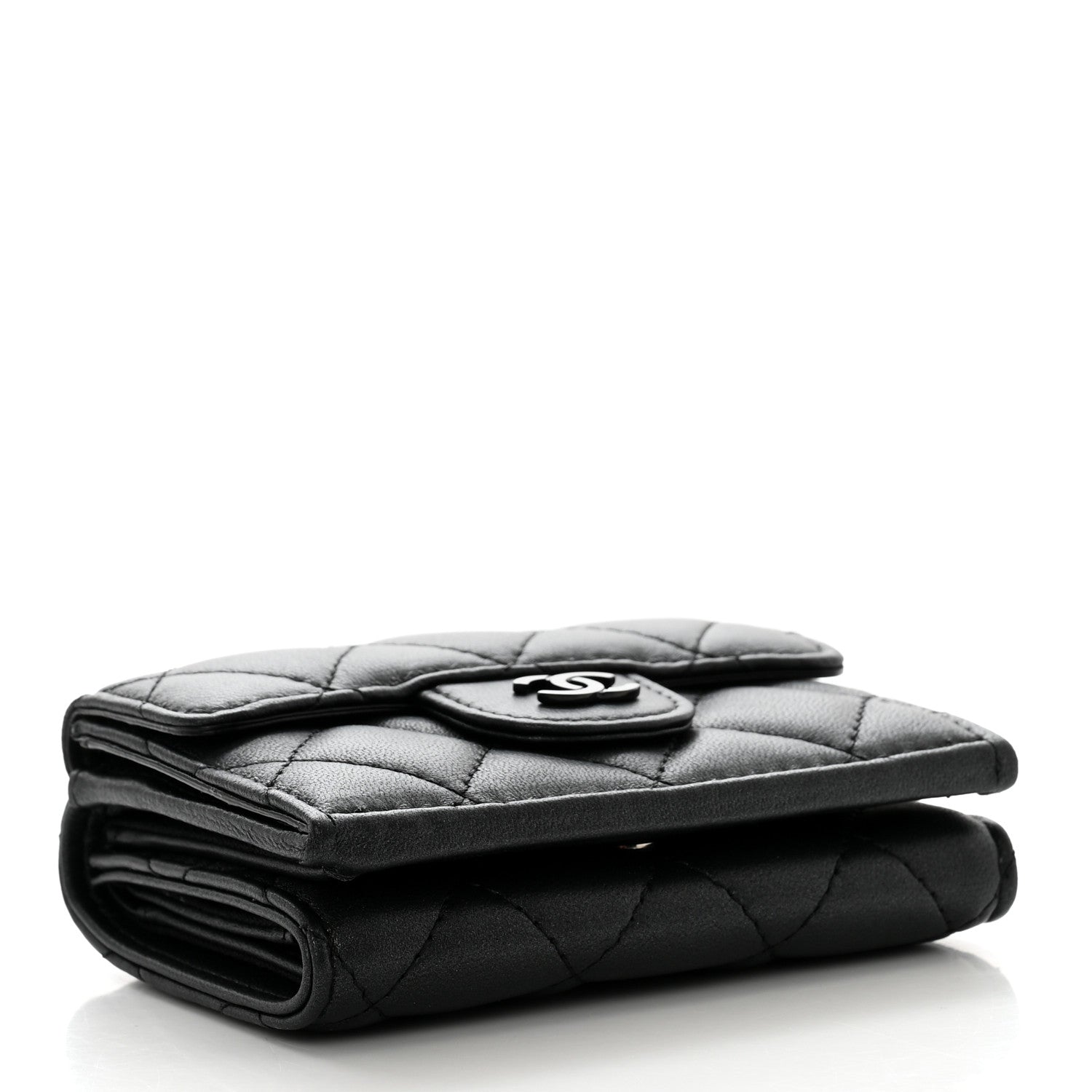 Chanel Lambskin Quilted Double Flap Wallet So Black 4 of 8