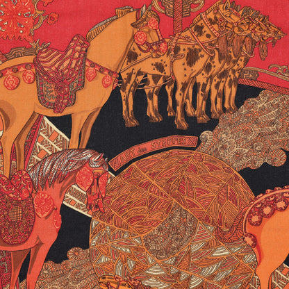 Hermes Cashmere Silk Art Des Steppes Scarf 90 3 of 6
