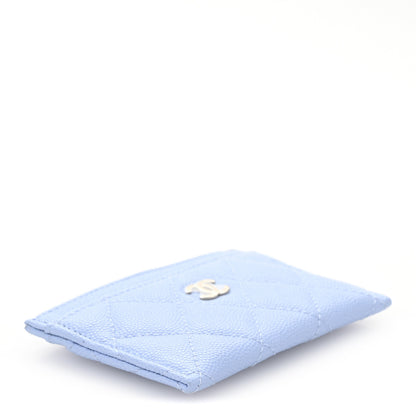 Chanel Caviar Quilted Card Holder Light Blue 4 of 9