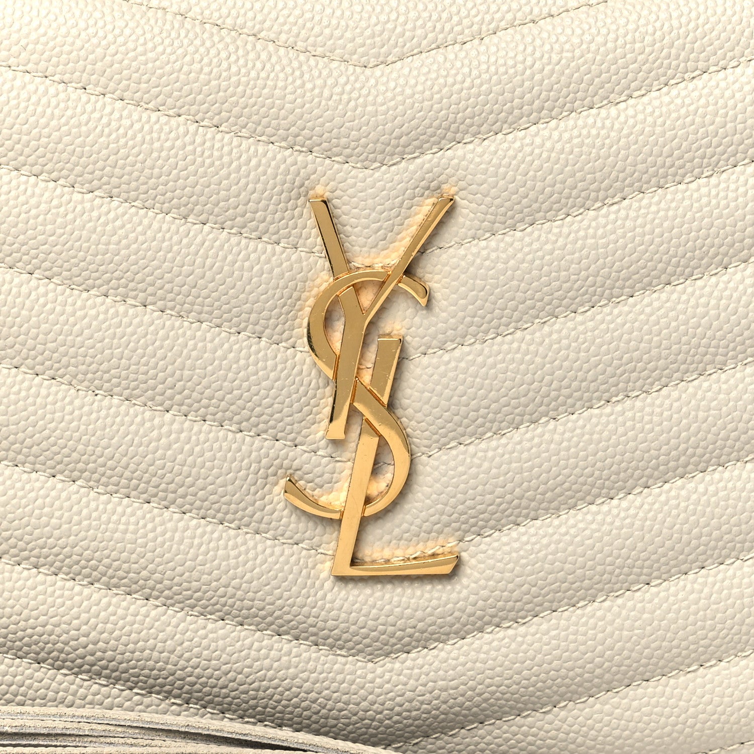 Saint Laurent Grain De Poudre Matelasse Monogram Mini Lou Camera Bag Crema Soft 8 of 11