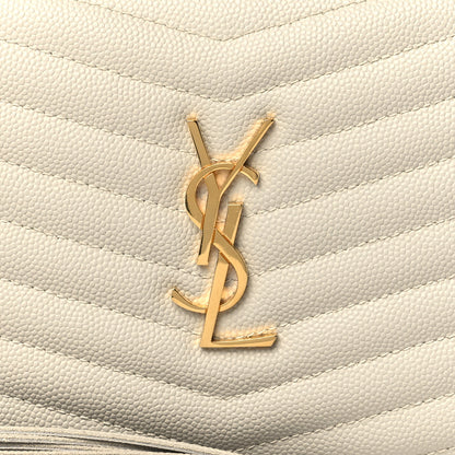 Saint Laurent Grain De Poudre Matelasse Monogram Mini Lou Camera Bag Crema Soft 8 of 11