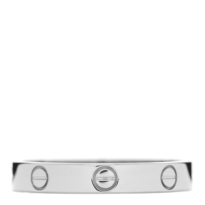 Cartier 18K White Gold 4mm LOVE Wedding Band Ring 61 9.5 3 of 5