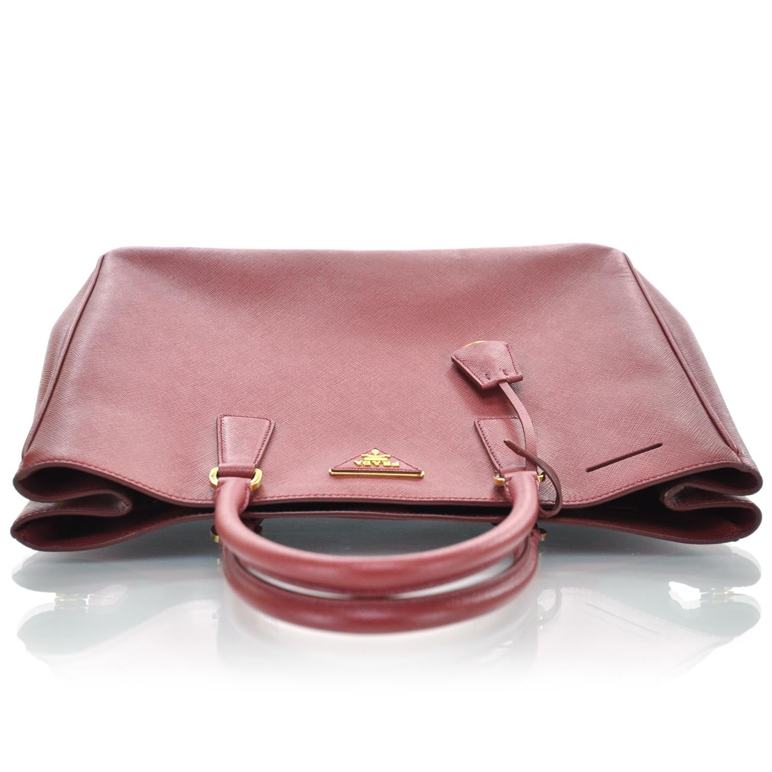 Prada Saffiano Lux Large Tote Fuoco 6 of 11