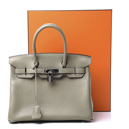 Hermes Taurillon Clemence Birkin 30 Sauge 11 of 11