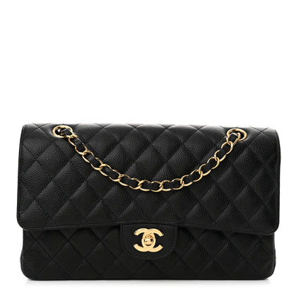 Chanel Caviar Quilted Medium Double Flap Black 1 of 15