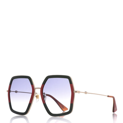 Gucci Square Frame Web GG0106S Sunglasses Tortoise 1 of 8