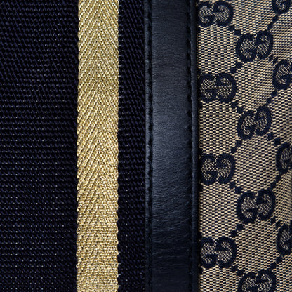 Gucci Monogram Vintage Web Small Boston Navy 18 of 18