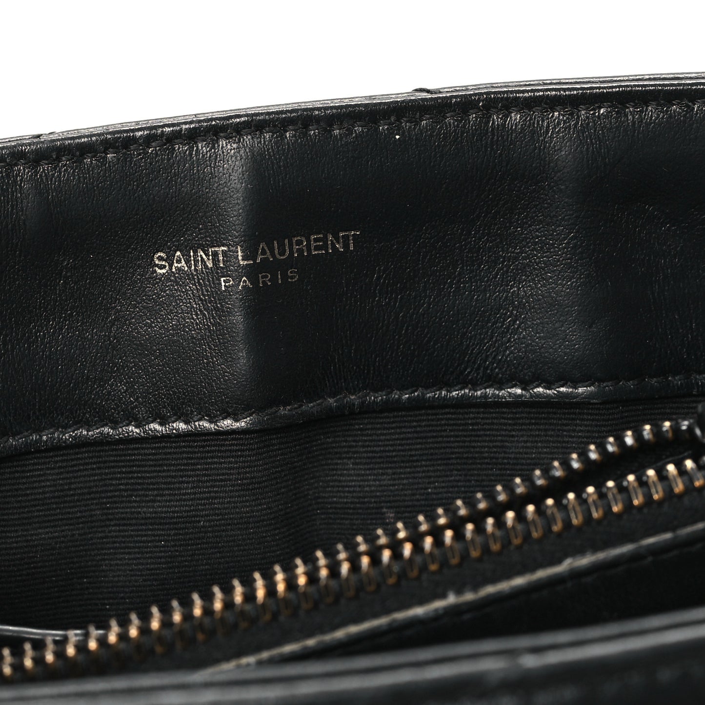 Calfskin Y Quilted Monogram Monochrome Small Loulou Chain Satchel Black