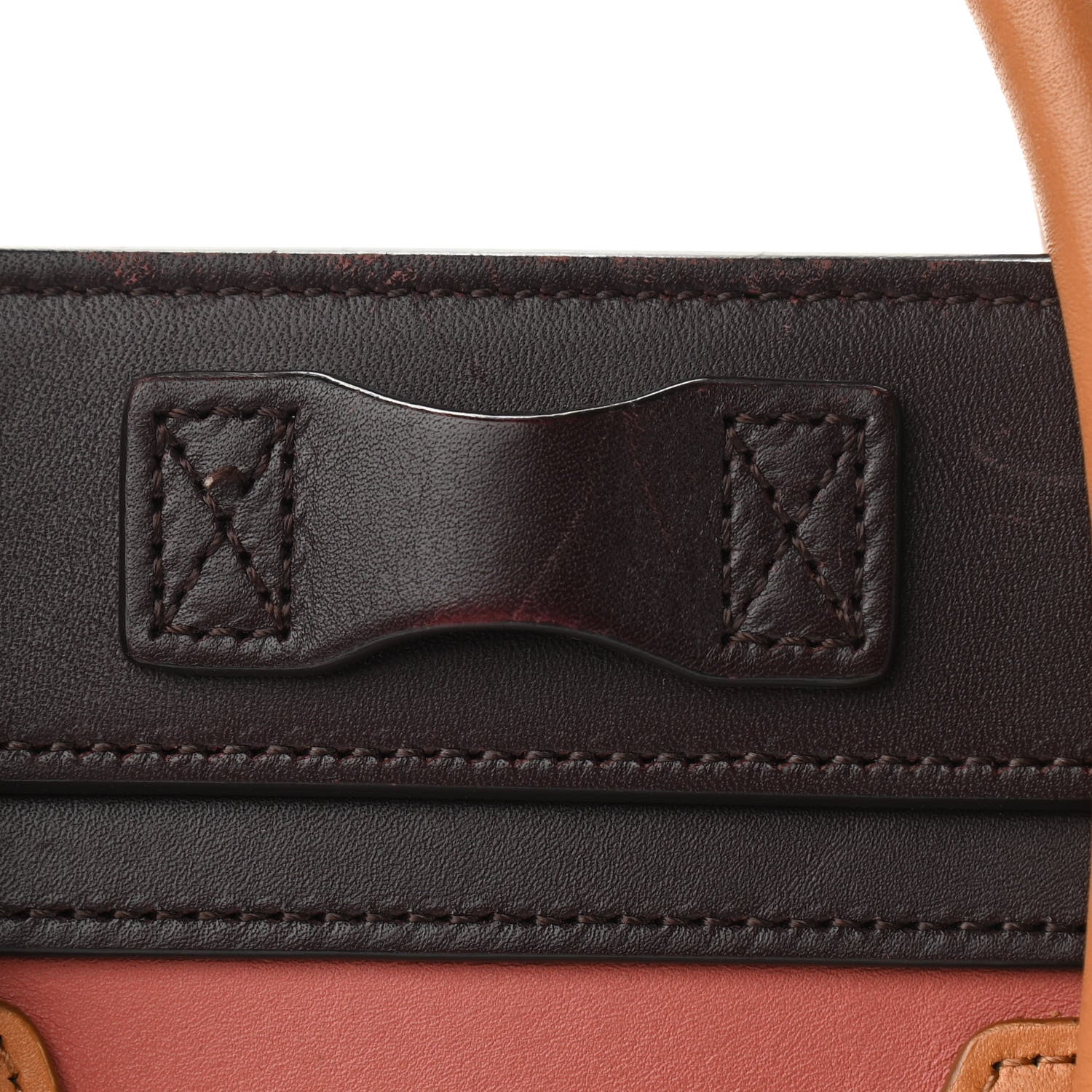 Celine Smooth Calfskin Bullhide Nano Tri-Color Luggage Terracotta 17 of 19