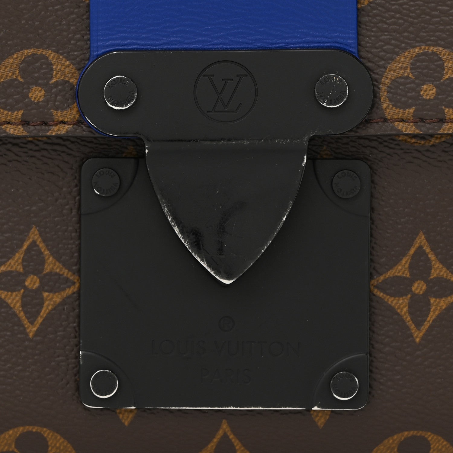 Louis Vuitton Monogram Macassar S Lock Messenger Blue 10 of 10