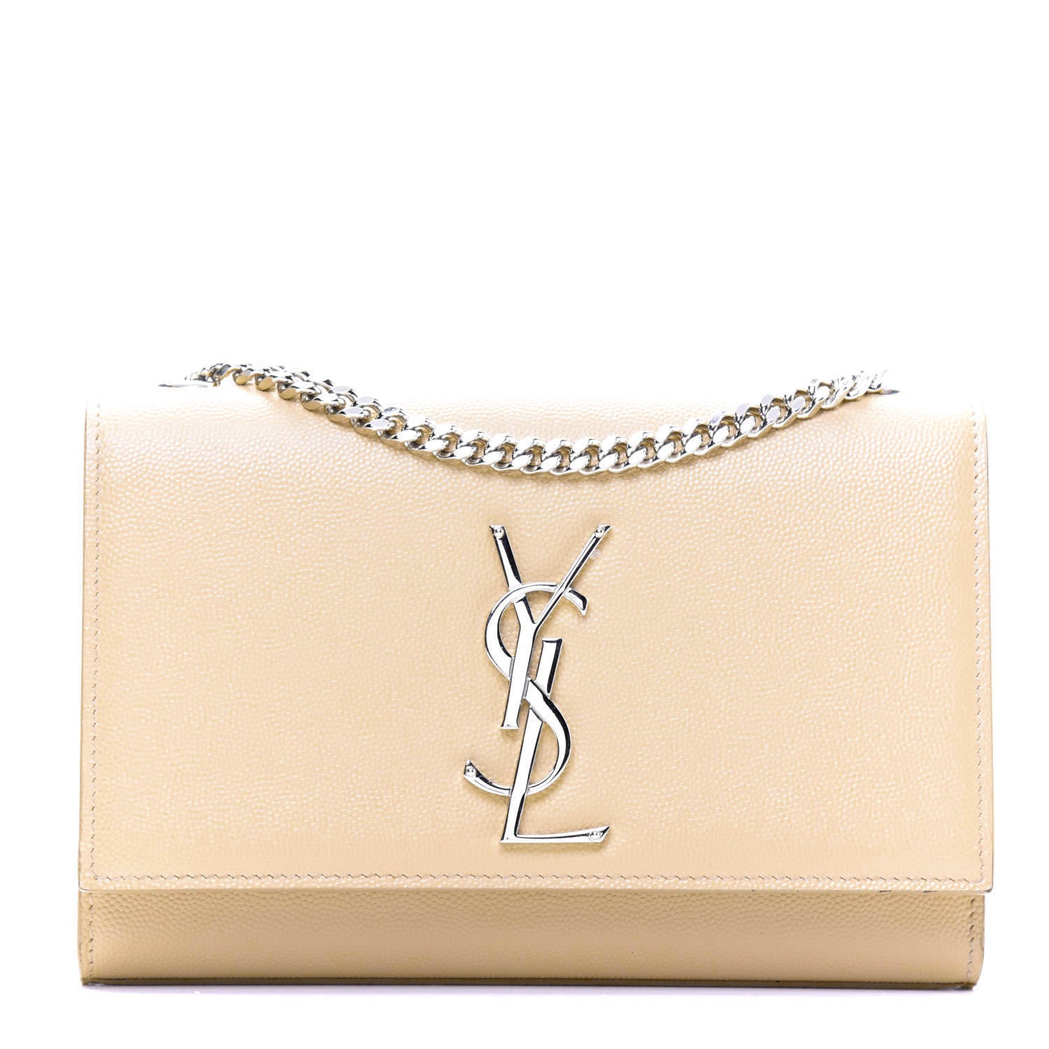 Saint Laurent Grain De Poudre Small Monogram Kate Satchel Nude Powder 1 of 14