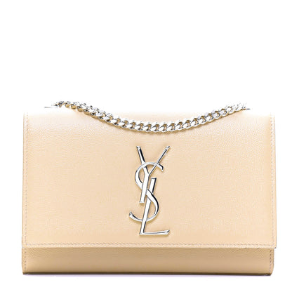 Saint Laurent Grain De Poudre Small Monogram Kate Satchel Nude Powder 1 of 14
