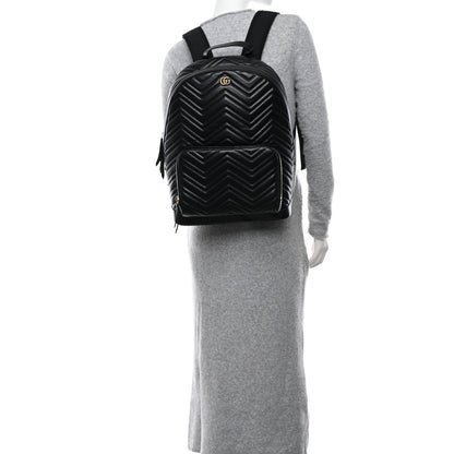 Gucci Calfskin Matelasse GG Marmont Day Backpack Black 3 of 10