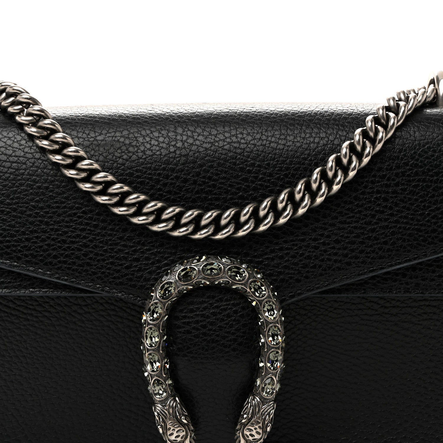 Gucci Pebbled Calfskin Small Dionysus Shoulder Bag Black 8 of 13