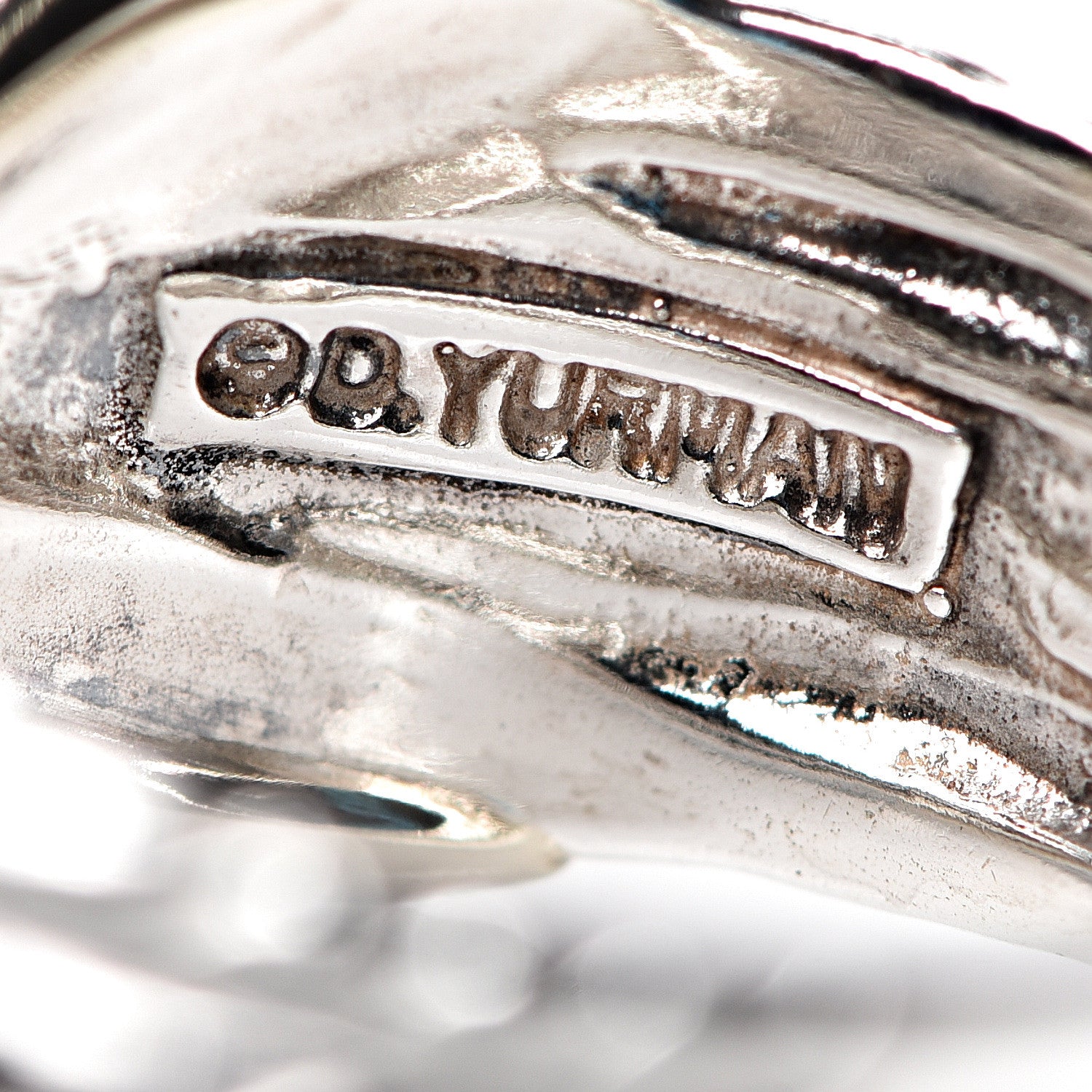 David Yurman Sterling Silver Diamond 12mm X Crossover Ring 52 6 4 of 8