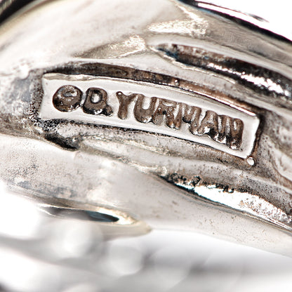 David Yurman Sterling Silver Diamond 12mm X Crossover Ring 52 6 4 of 8