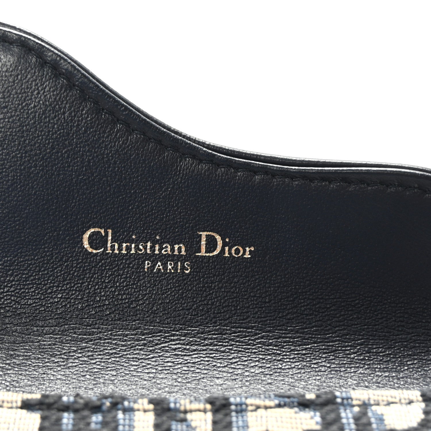 Christian Dior Oblique Saddle Cosmos Zipped Card Holder Blue 6 of 6