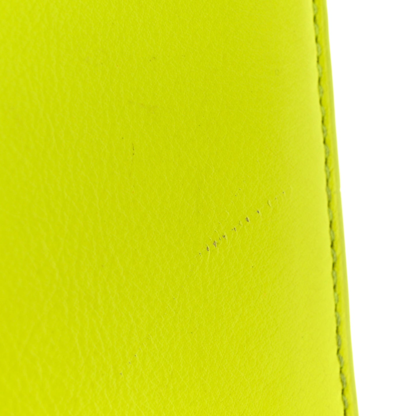 Calfskin Nano Sac De Jour Neon Yellow