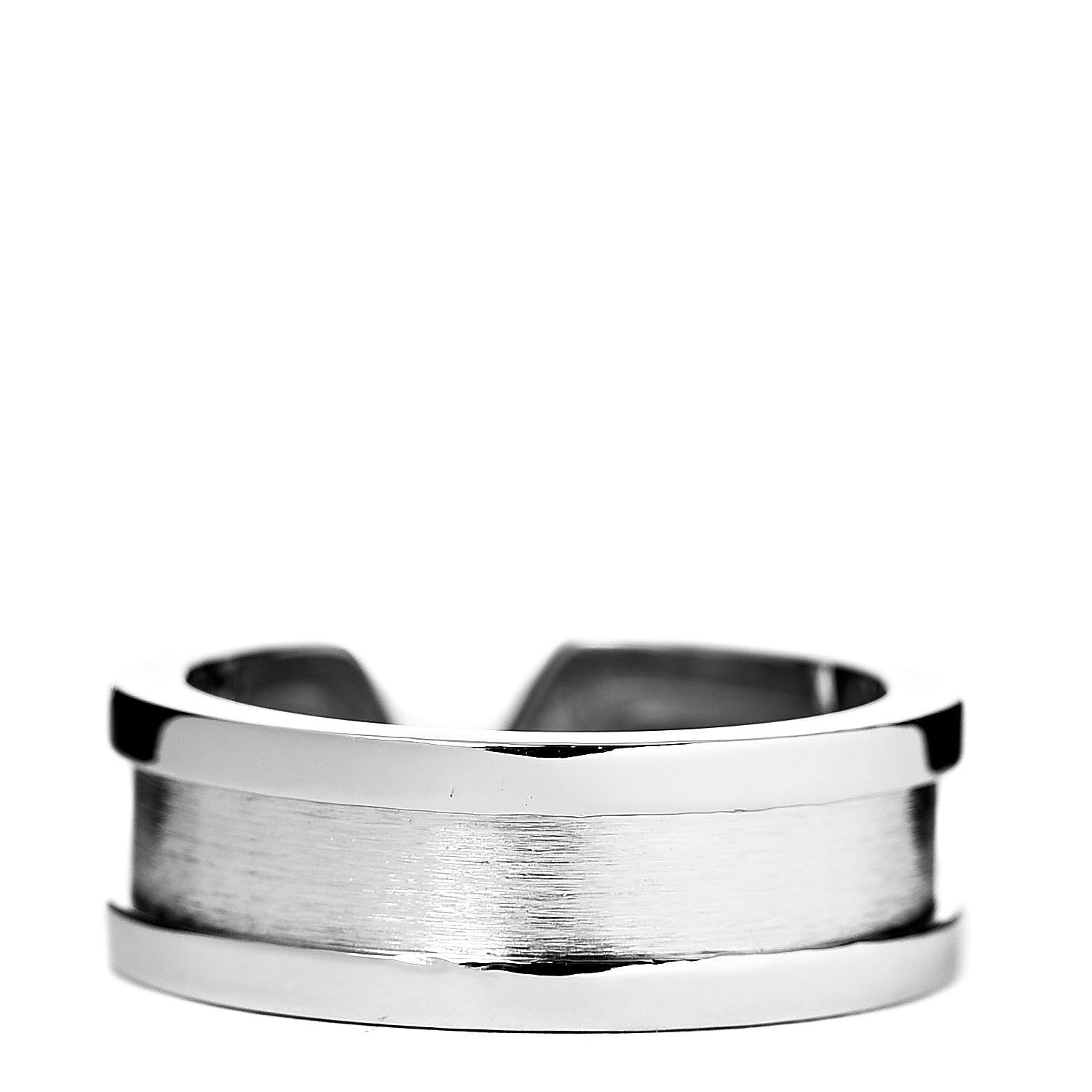 Cartier 18K White Gold Diamond 6.5mm Logo De Ring 49 4.75 3 of 5