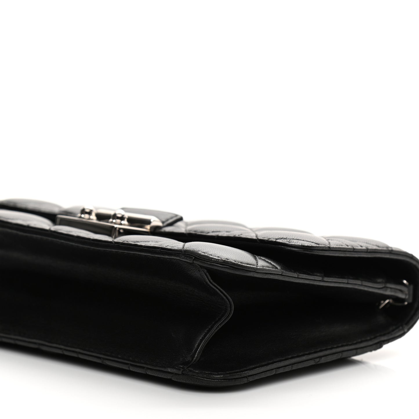 Lambskin Cannage Miss Dior Promenade Pouch Black